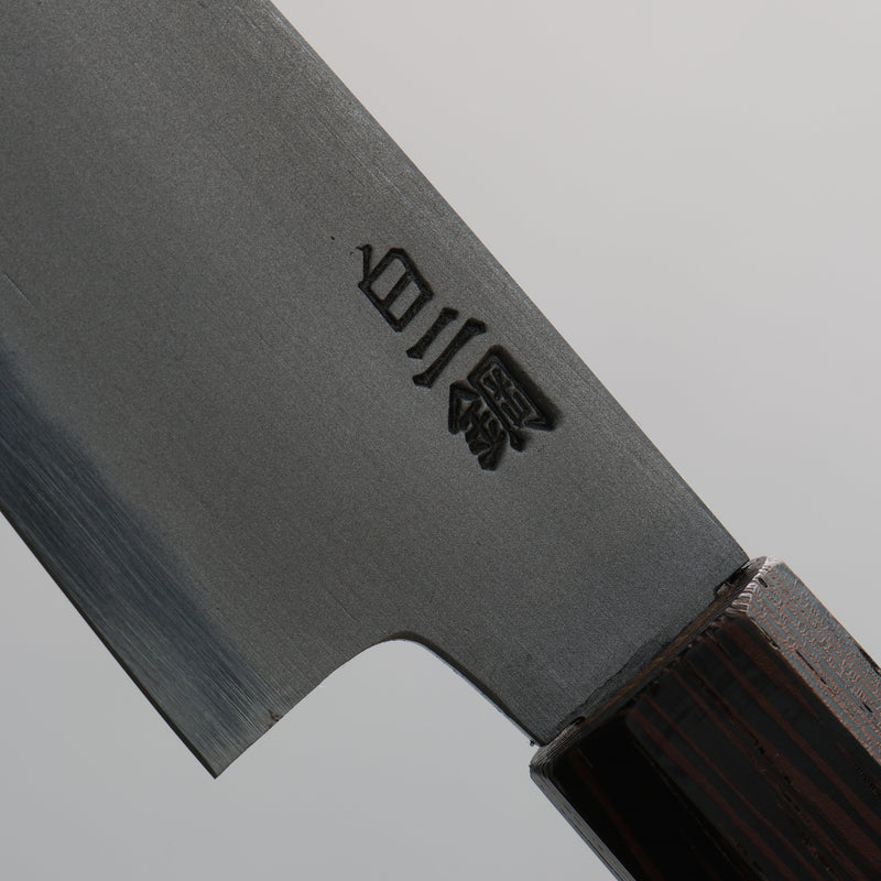 Sakai Takayuki Sanpou White Steel No.2 Matte Petty-Utility  150mm Wenge Handle - Japannywholesale