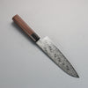 Seisuke AUS10 Mirror Crossed Santoku  180mm Rosewood (Ferrule: Black Pakka Wood) Handle - Japannywholesale