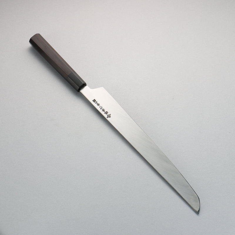 Sakai Takayuki Genbu Blue Steel No.2 Mirrored Finish Sakimaru Yanagiba  300mm Ebony Wood Handle - Japannywholesale