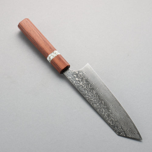 Yoshimi Kato SG2 Damascus Migaki Finished Bunka  170mm Rosewood (White Turquoise Ring) Handle - Japannywholesale