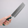 Sakai Takayuki VG10 17 Layer Damascus Nakiri  170mm Green Pakka wood Handle - Japannywholesale