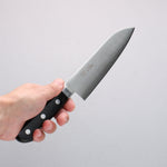 Seisuke Stainless Steel Small Santoku  150mm Black Pakka wood Handle - Japannywholesale