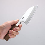 Kurotori Silver Steel No.3 Migaki Finished Deba  120mm Walnut Handle - Japannywholesale