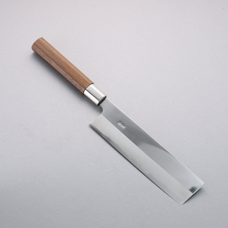 Kurotori Silver Steel No.3 Migaki Finished Nakiri  180mm Walnut Handle - Japannywholesale