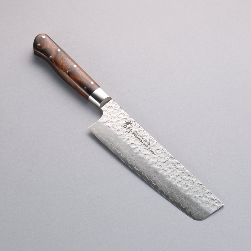 Sakai Takayuki VG10 33 Layer Damascus Nakiri 160mm Desert Ironwood(Sugihara model) Handle - Japannywholesale