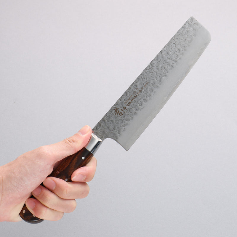 Sakai Takayuki VG10 33 Layer Damascus Nakiri 160mm Desert Ironwood(Sugihara model) Handle - Japannywholesale