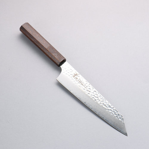 Sakai Takayuki Nanairo VG10 33 Layer Kengata Gyuto 190mm ABS resin(Retro wood grain) Handle - Japannywholesale