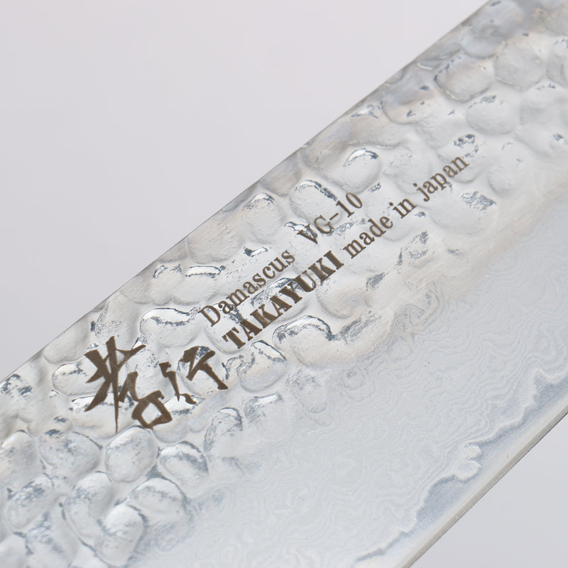 Sakai Takayuki Nanairo VG10 33 Layer Kengata Gyuto 190mm ABS resin(Retro wood grain) Handle - Japannywholesale