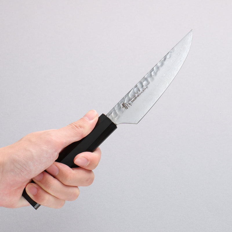 Sakai Takayuki VG10 33 Layer Damascus Steak 120mm Ebony(6 sided teardrop) Handle - Japannywholesale