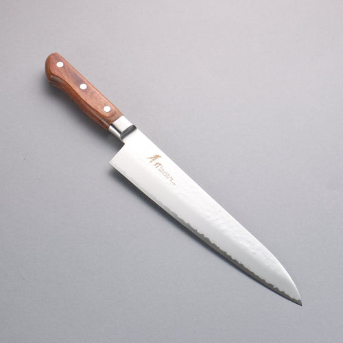 Sakai Takayuki VG5 Hammered Gyuto 240mm Brown Pakka wood Handle - Japannywholesale