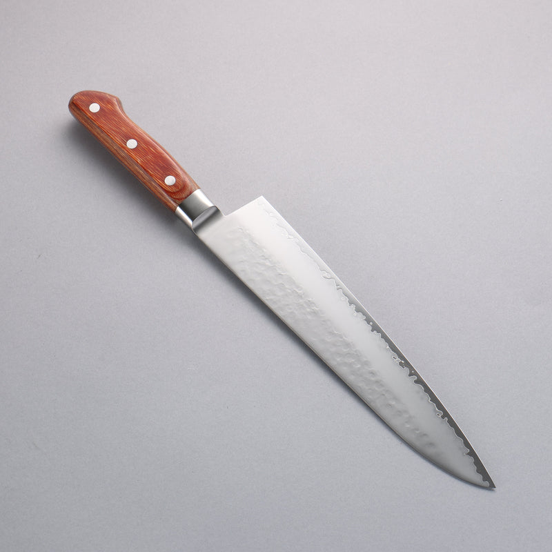 Sakai Takayuki VG5 Hammered Gyuto 240mm Brown Pakka wood Handle - Japannywholesale