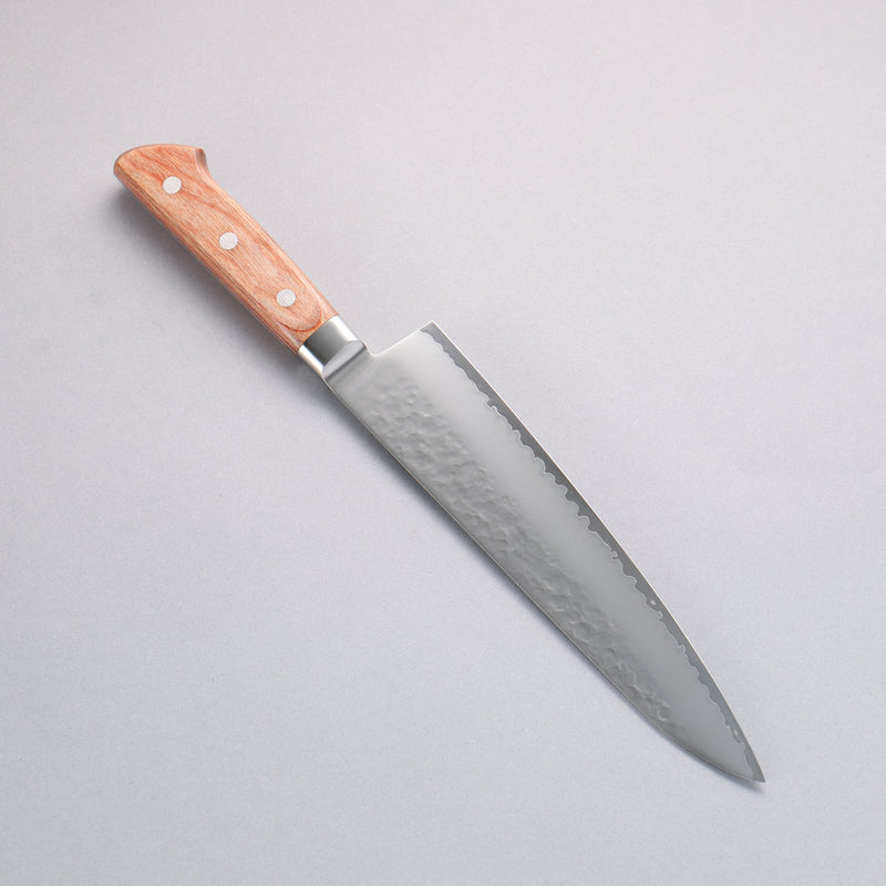 Sakai Takayuki VG5 Hammered Gyuto 210mm Brown Pakka wood Handle - Japannywholesale