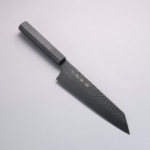 Sakai Takayuki Kurokage VG10 Hammered Teflon Coating Kiritsuke Gyuto 190mm Black Lacquered Handle - Japannywholesale