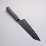 Sakai Takayuki Kurokage VG10 Hammered Teflon Coating Kiritsuke Gyuto 190mm Black Lacquered Handle - Japannywholesale