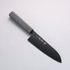 Sakai Takayuki Kurokage VG10 Hammered Teflon Coating Santoku 170mm Black Lacquered Handle - Japannywholesale