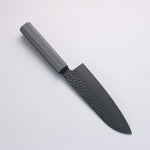 Sakai Takayuki Kurokage VG10 Hammered Teflon Coating Santoku 170mm Black Lacquered Handle - Japannywholesale