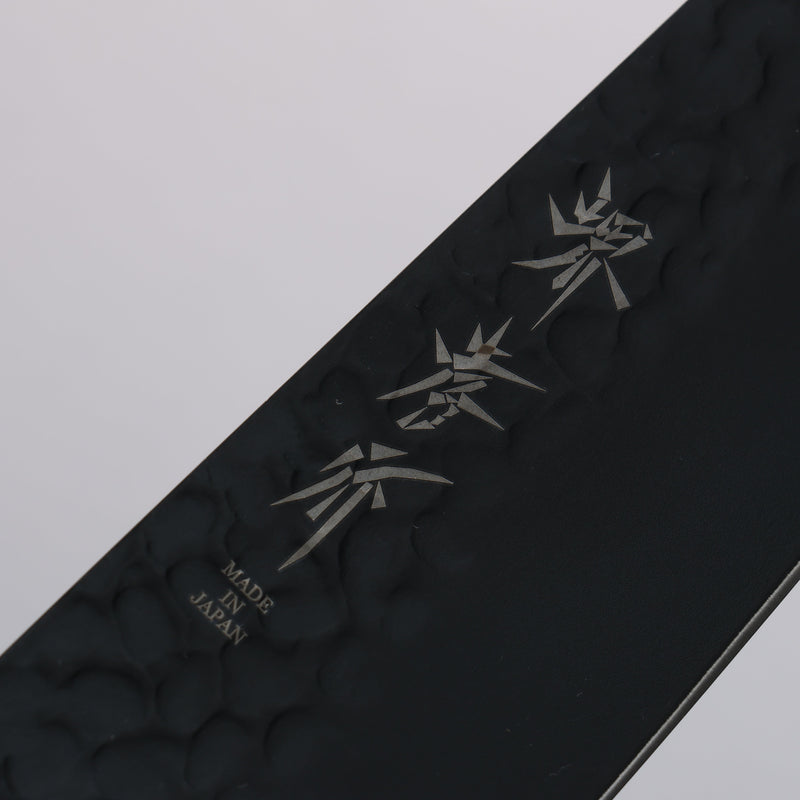 Sakai Takayuki Kurokage VG10 Hammered Teflon Coating Kiritsuke Santoku 160mm Black Lacquered Handle - Japannywholesale