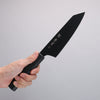 Sakai Takayuki Kurokage VG10 Hammered Teflon Coating Kiritsuke Santoku 160mm Black Lacquered Handle - Japannywholesale