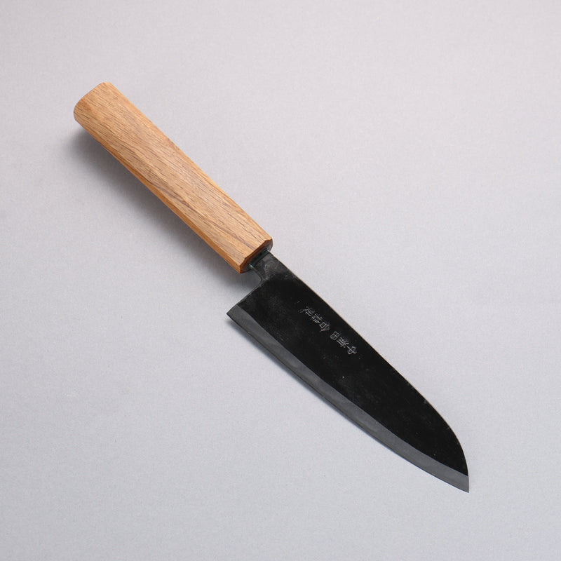 Nakaniida White Steel No.2 Black Finished Santoku 150mm Oak Handle - Japannywholesale