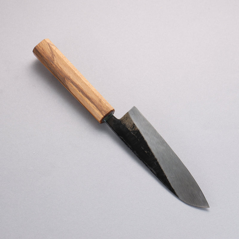 Nakaniida White Steel No.2 Black Finished Santoku 150mm Oak Handle - Japannywholesale