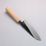 Nakaniida White Steel No.2 Black Finished Santoku 165mm Oak Handle - Japannywholesale