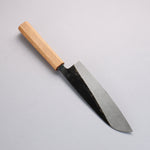 Nakaniida White Steel No.2 Black Finished Santoku 180mm Oak Handle - Japannywholesale