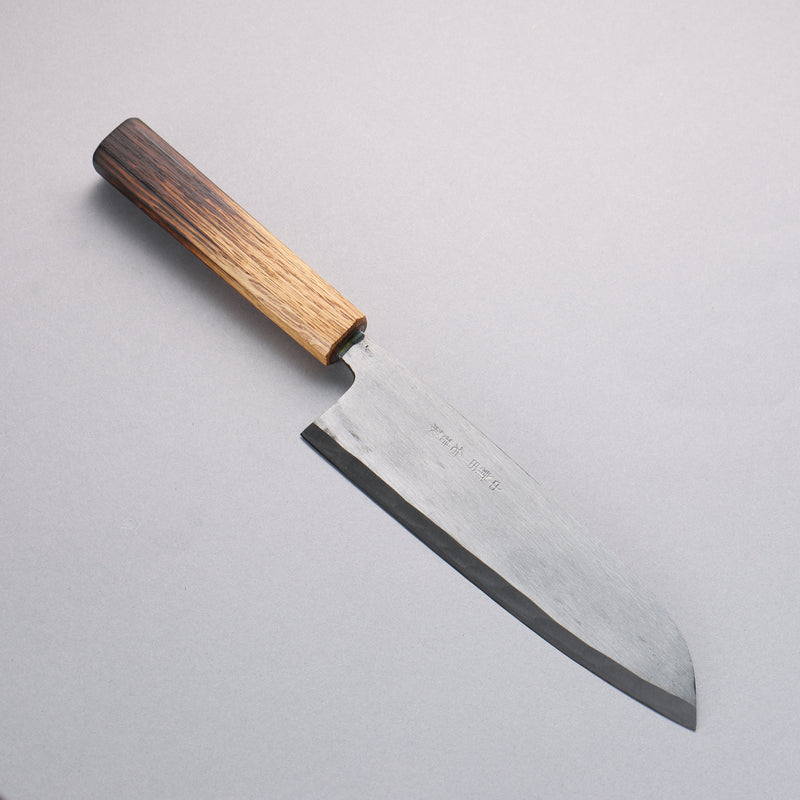 Nakaniida White Steel No.2 Migaki Finished Santoku 180mm Burnt Oak Handle - Japannywholesale