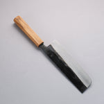 Nakaniida White Steel No.2 Black Finished Nakiri 180mm Oak Handle - Japannywholesale