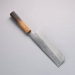 Nakaniida White Steel No.2 Black Finished Nakiri 165mm Oak Handle - Japannywholesale