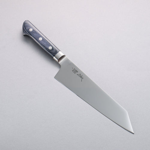 Seisuke Seiten Molybdenum Kiritsuke Santoku 195mm Navy blue Pakka wood Handle - Japannywholesale