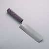 Seisuke White Steel No.1 Migaki Polish Finish Nakiri 165mm Oak with Purple Lacquer Handle - Japannywholesale