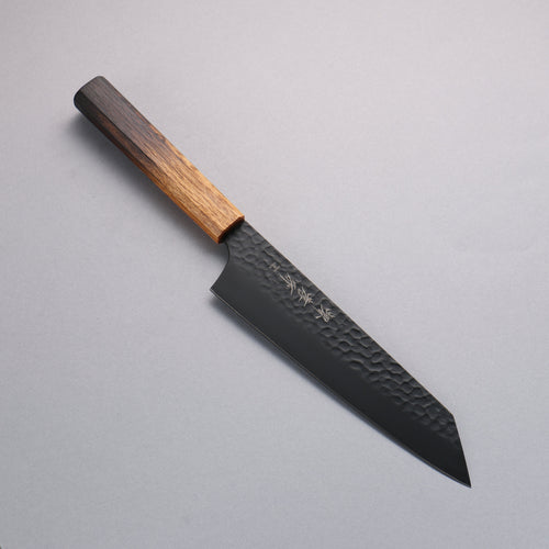 Sakai Takayuki Kurokage VG10 Hammered Teflon Coating Kiritsuke Gyuto 190mm Burnt Oak Handle - Japannywholesale