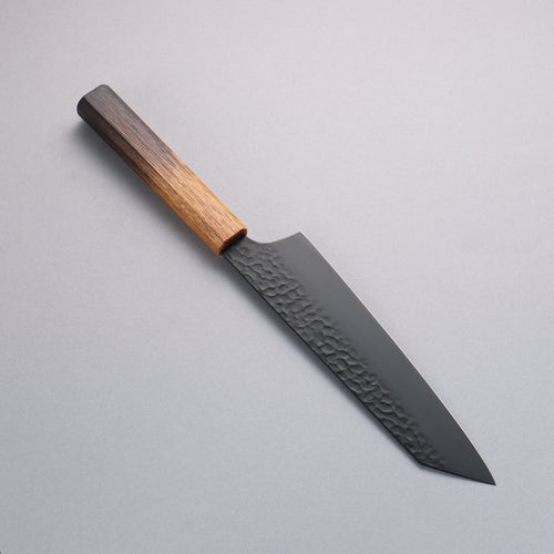 Sakai Takayuki Kurokage VG10 Hammered Teflon Coating Kiritsuke Gyuto 190mm Burnt Oak Handle - Japannywholesale