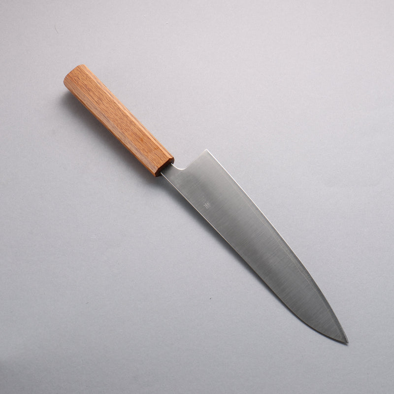 Seisuke Silver Steel No.3 Migaki Polish Finish Gyuto 210mm White Oak Handle - Japannywholesale