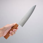 Seisuke Silver Steel No.3 Migaki Polish Finish Gyuto 210mm White Oak Handle - Japannywholesale