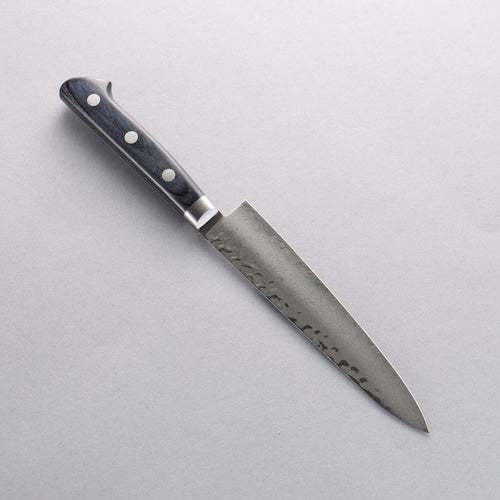 Seisuke VG10 33 Layer Hammered Petty-Utility 150mm Navy blue Pakka wood Handle - Japannywholesale