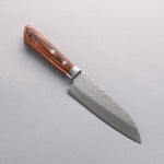 Seisuke VG1 Hammered Small Santoku 135mm Mahogany Handle - Japannywholesale