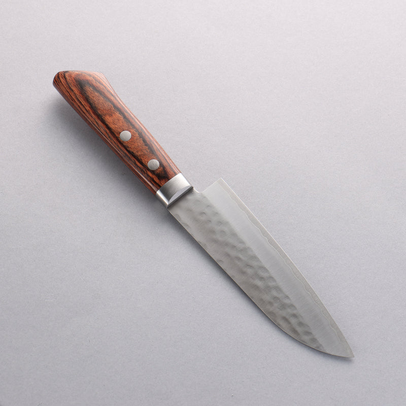 Seisuke VG1 Hammered Small Santoku 135mm Mahogany Handle - Japannywholesale