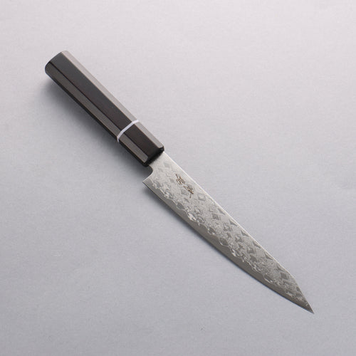 Seisuke AUS10 Mirror Crossed Kiritsuke Petty-Utility 150mm Black Pakka wood Handle - Japannywholesale