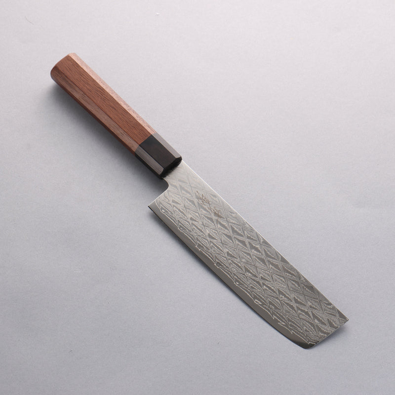 Seisuke AUS10 Mirror Crossed Usuba 160mm Shitan (ferrule: Black Pakka wood) Handle - Japannywholesale