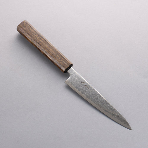 Seisuke VG10 Mirrored Finish Damascus Petty-Utility 135mm Oak Handle - Japannywholesale