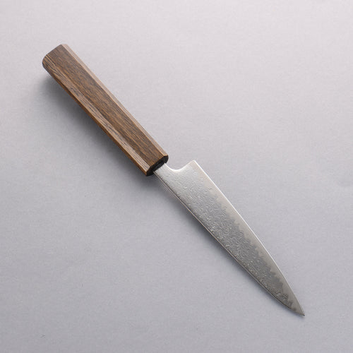 Seisuke VG10 Mirrored Finish Damascus Petty-Utility 135mm Oak Handle - Japannywholesale
