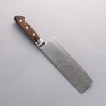 Seisuke Kagami2 AUS10 Mirrored Finish Damascus Nakiri 165mm Brown Pakka wood Handle - Japannywholesale