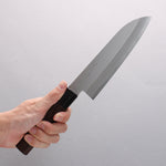 Seisuke Blue Super Kasumitogi Santoku 165mm Shitan Handle - Japannywholesale