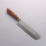 Seisuke VG1 Hammered Nakiri 165mm Mahogany Handle - Japannywholesale
