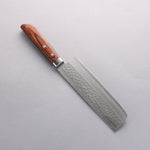 Seisuke VG1 Hammered Nakiri 165mm Mahogany Handle - Japannywholesale