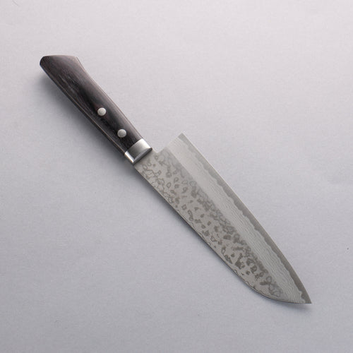 Seisuke VG10 Damascus Santoku 165mm Black Pakka wood Handle - Japannywholesale