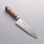 Seisuke Mokusei ZA-18 Mirrored Finish Damascus Santoku 170mm Brown Pakka wood Handle - Japannywholesale
