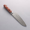 Seisuke Mokusei ZA-18 Mirrored Finish Damascus Santoku 170mm Brown Pakka wood Handle - Japannywholesale