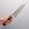 Seisuke Mokusei ZA-18 Mirrored Finish Damascus Santoku 170mm Brown Pakka wood Handle - Japannywholesale